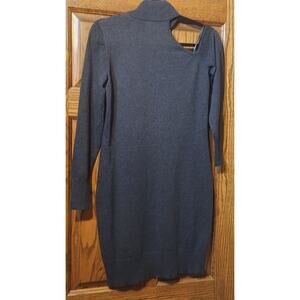 mōd x Sweater Knit Long Sleeve Slit Front Distressed Keyhole Tunic - Sz. S